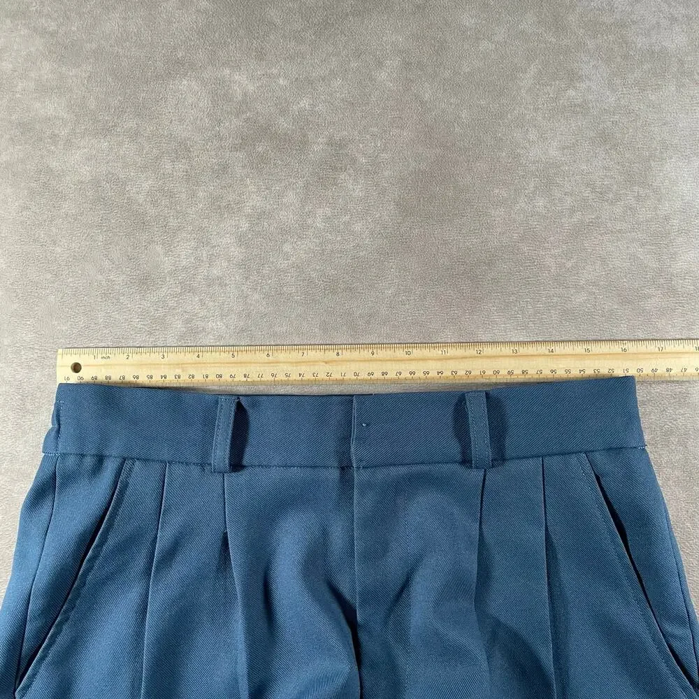 70’s Women’s Jeannie Talon Blue Pleated Tapered Pants 32x24